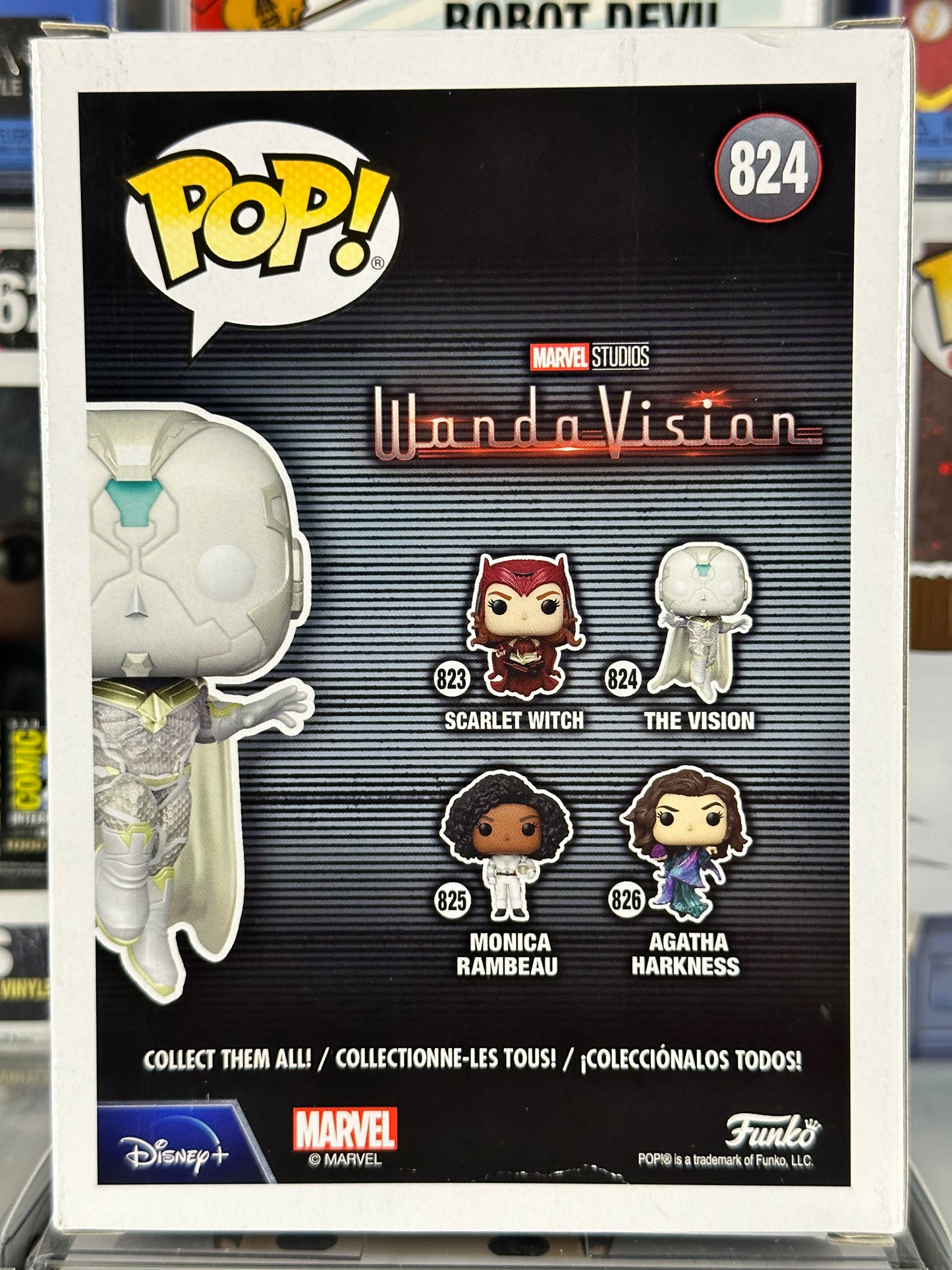 Marvel WandaVision - La visión (brilla en la oscuridad) (824) Pegatina exclusiva de WalMart
