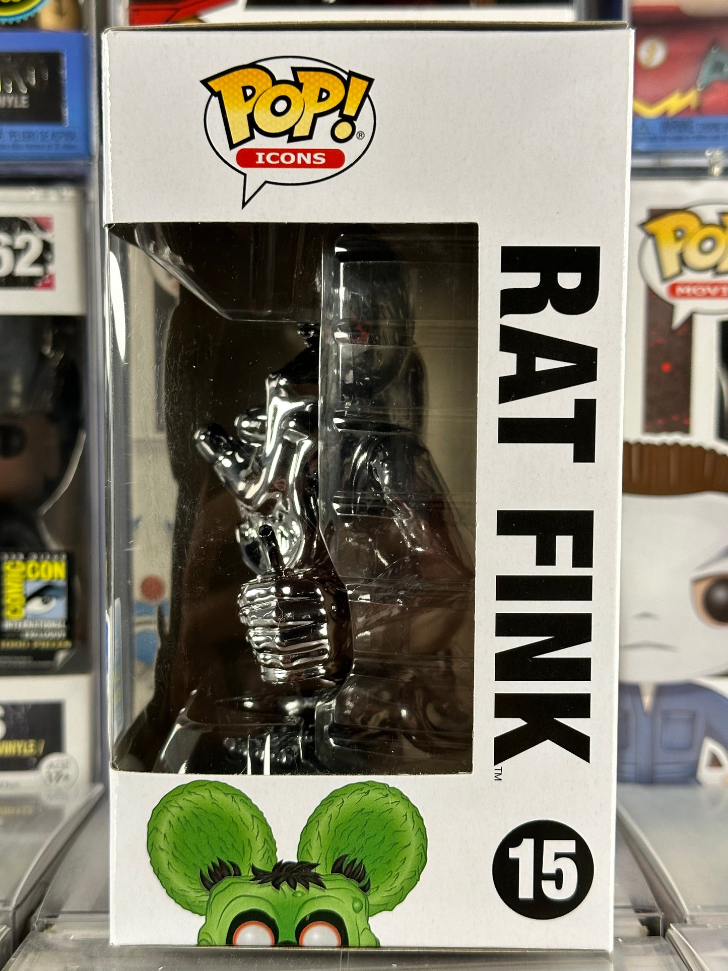 Pop Icons - Rat Fink (Black Chrome) (15) Vaulted 2019 Summer Convention Exclusive
