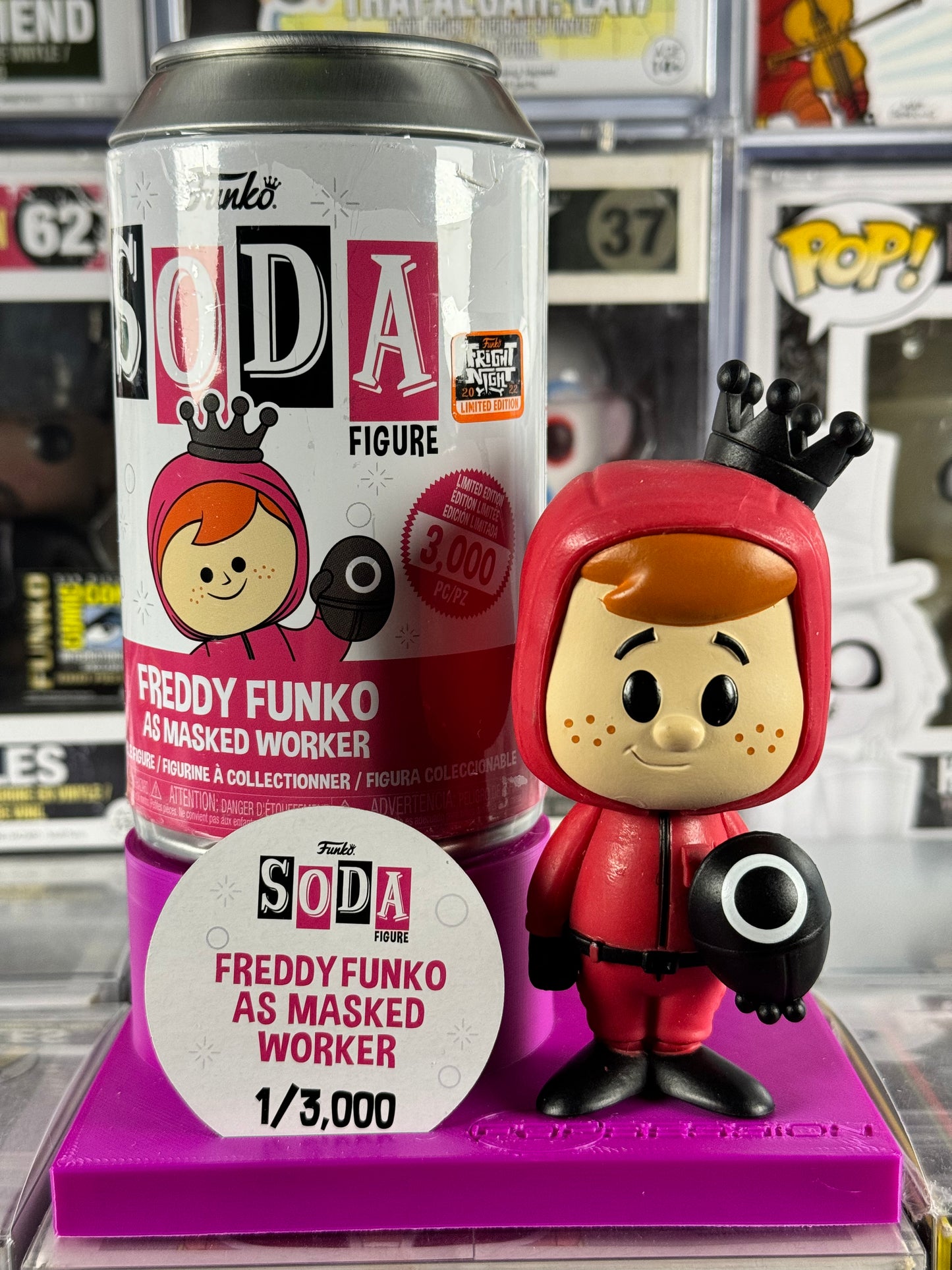¡Gaseosa! - Funko Fright Night 2022 - Freddy Funko como Trabajador Enmascarado 3000 PC EDICIÓN LIMITADA