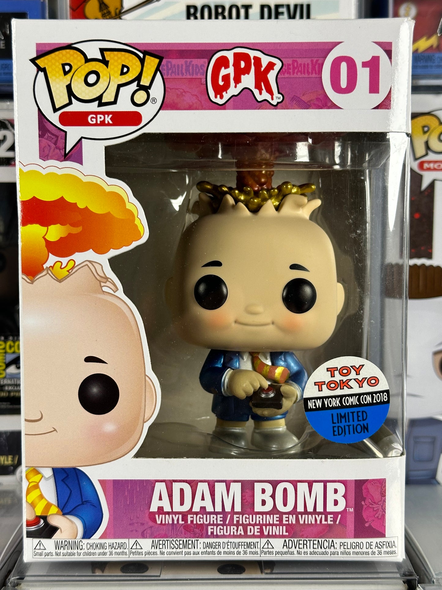 Garbage Pail Kids - Adam Bomb (Metallic) (01) Vaulted Toy Tokyo 2018 NYCC Exclusive