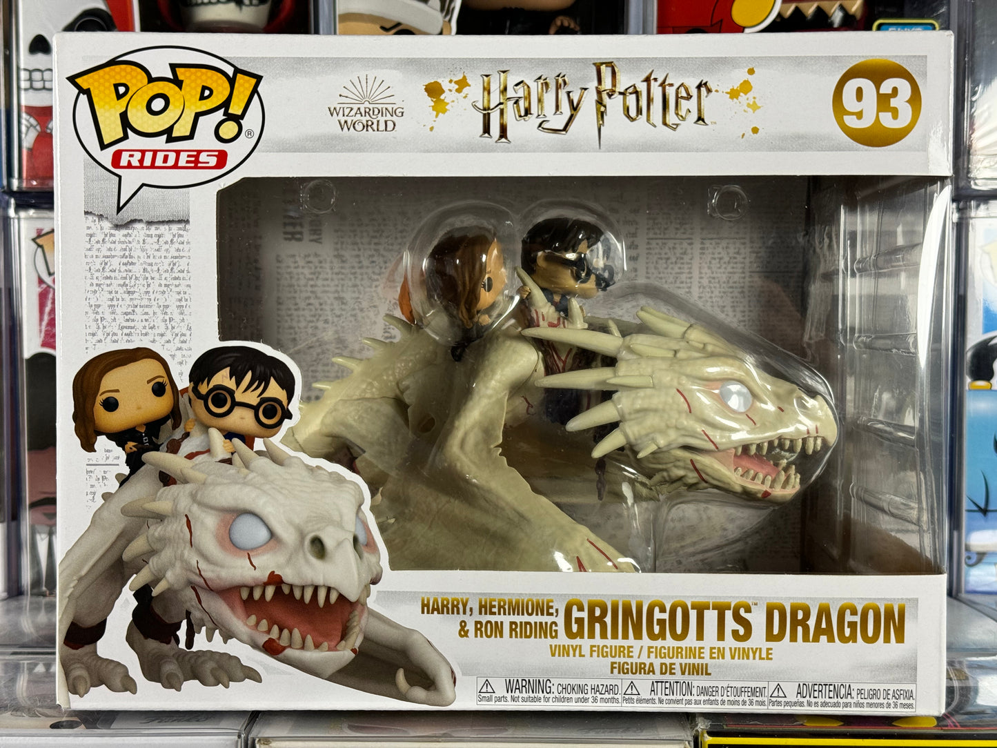 Wizarding Word of Harry Potter - Rides - Harry, Hermione & Ron Riding Gringotts' Dragon (93)