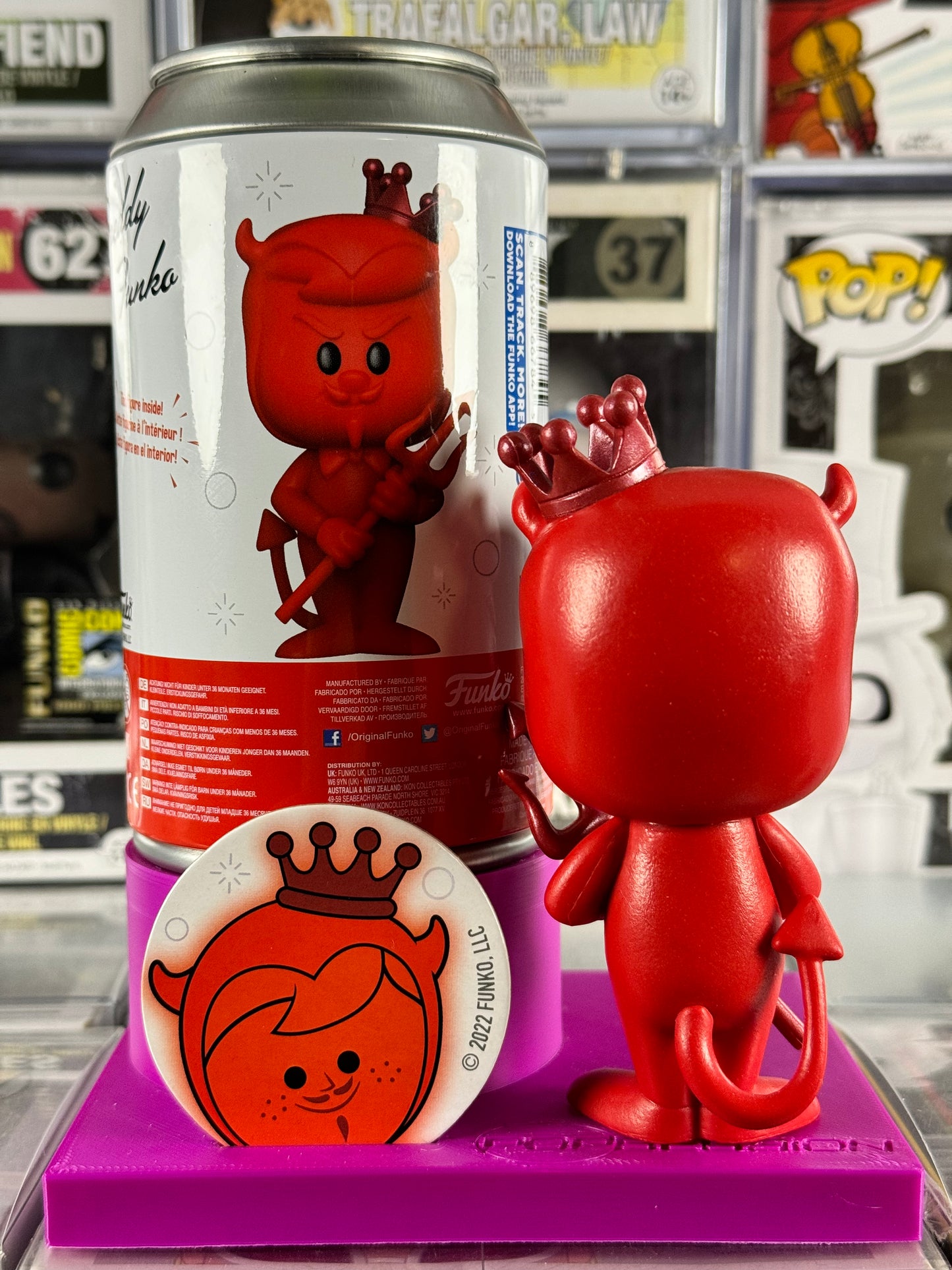 SODA Pop! - Funko Fright Night 2022 - Freddy Funko as Devil RED GLOW 3000 PCs LIMITED EDITION