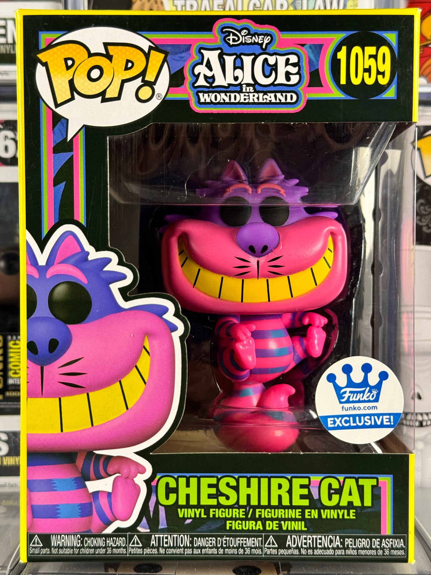 Disney Alice in Wonderland - Cheshire Cat (Blacklight) (1059) Vaulted Funko Shop Exclusive