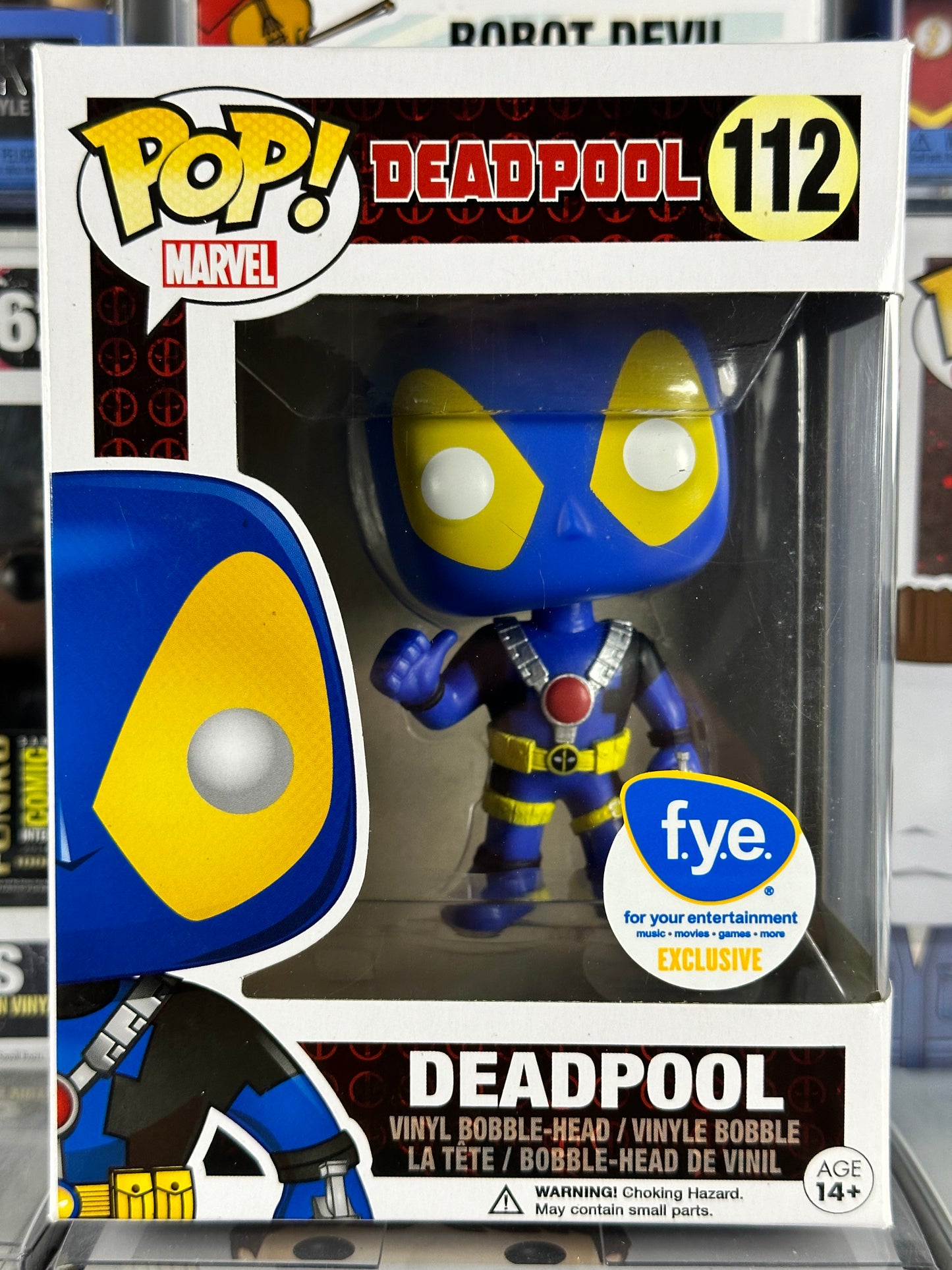 Marvel Deadpool - Deadpool (Azul) (112) Exclusivo FYE abovedado