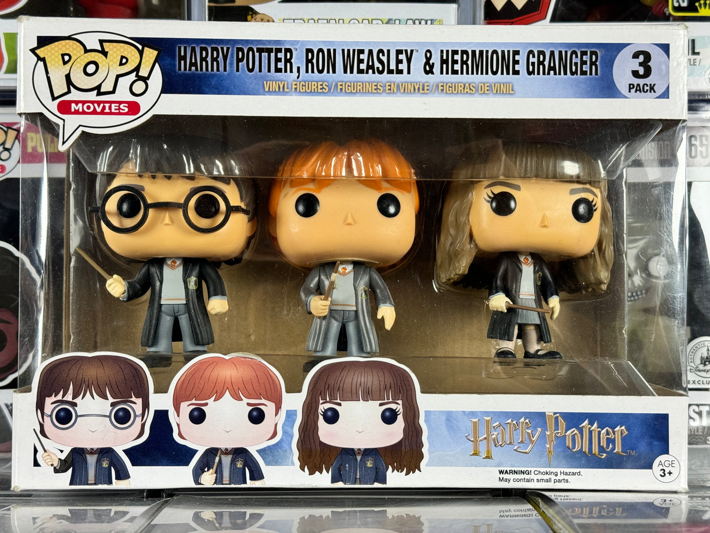 Harry Potter - Harry Potter, Ron Weasley y Hermione Granger (paquete de 3) abovedado