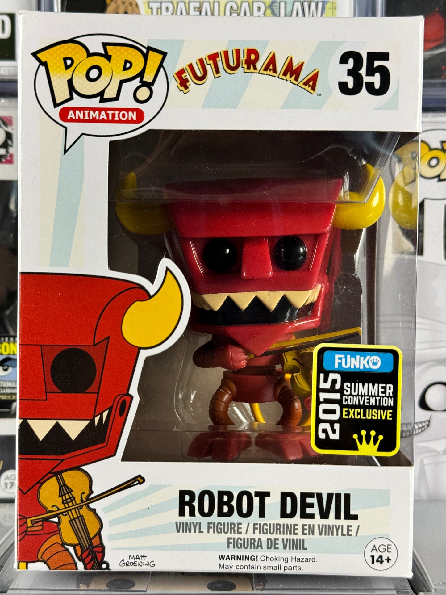Futurama - Robot Devil (con violín) (35) Exclusivo de la convención de verano 2015 abovedado