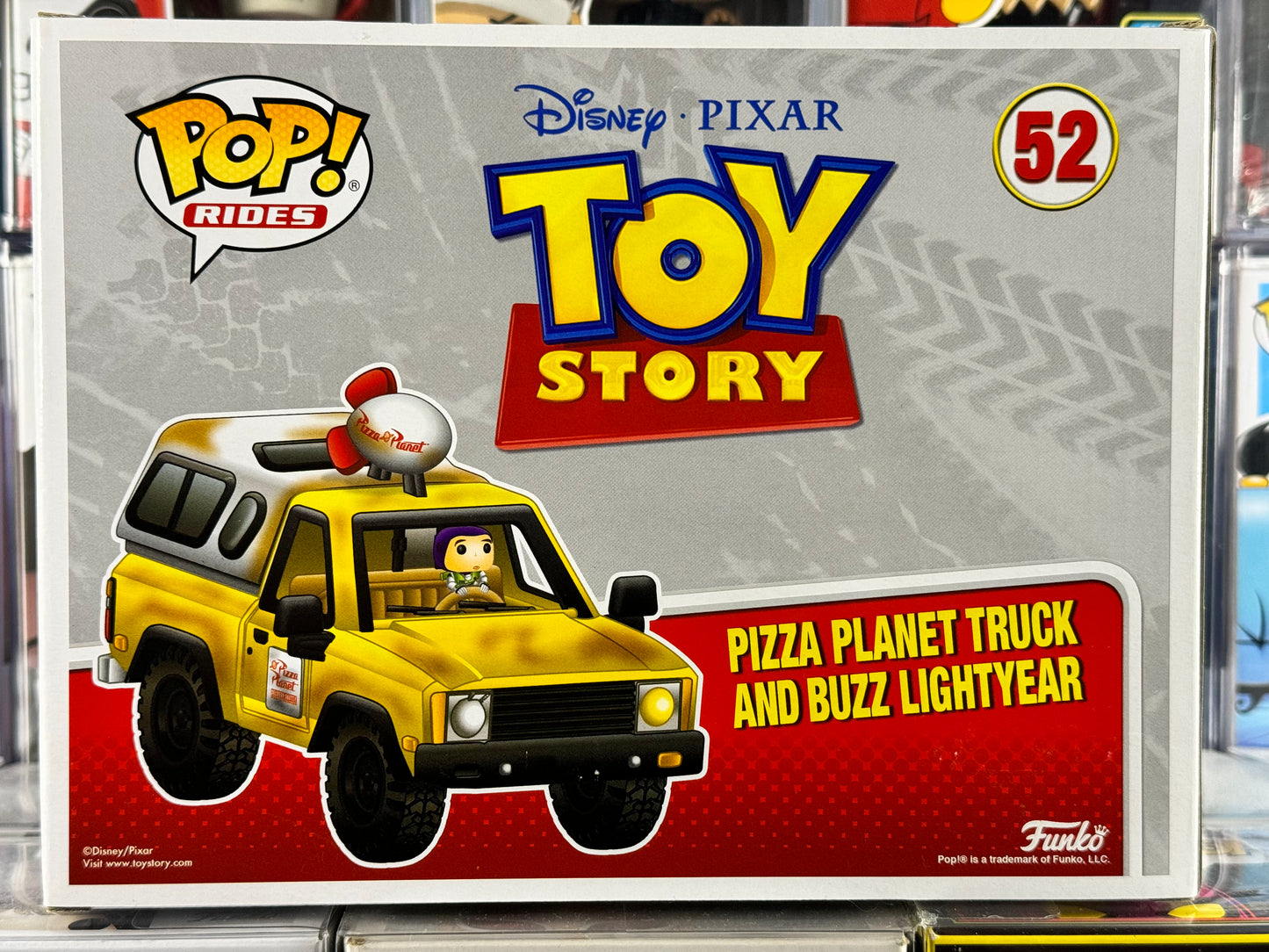 Disney Pixar Toy Story - Atracciones - Camión Pizza Planet (con Buzz Lightyear) (52) Exclusivo de la Convención de Otoño de 2018 abovedado