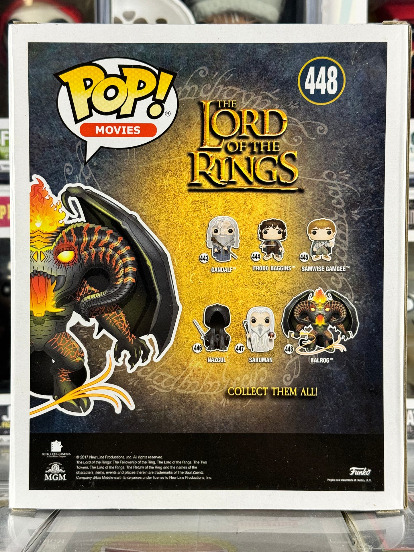 The Lord of the Rings - 6" - Balrog (Glow in the Dark) (448) Vaulted 2017 Fall Convention Exclusive