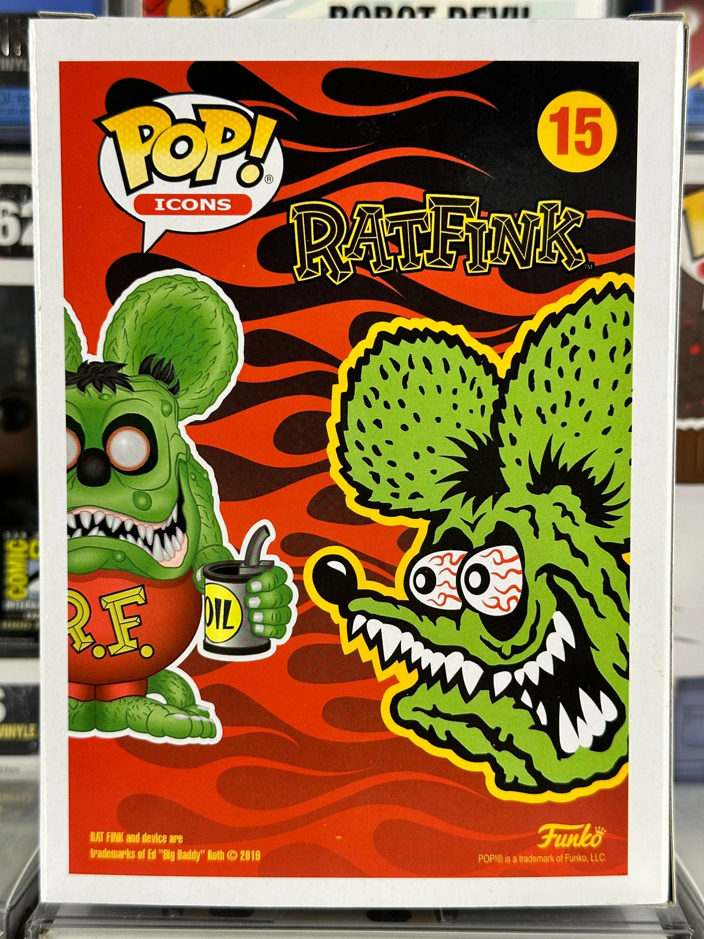 Pop Icons - Rat Fink (Black Chrome) (15) Vaulted 2019 Summer Convention Exclusive