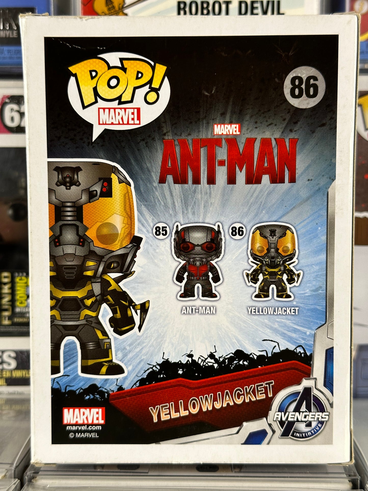 Marvel Ant-Man - Yellowjacket (brilla en la oscuridad) (86) Exclusivo de juguetes subterráneos abovedados