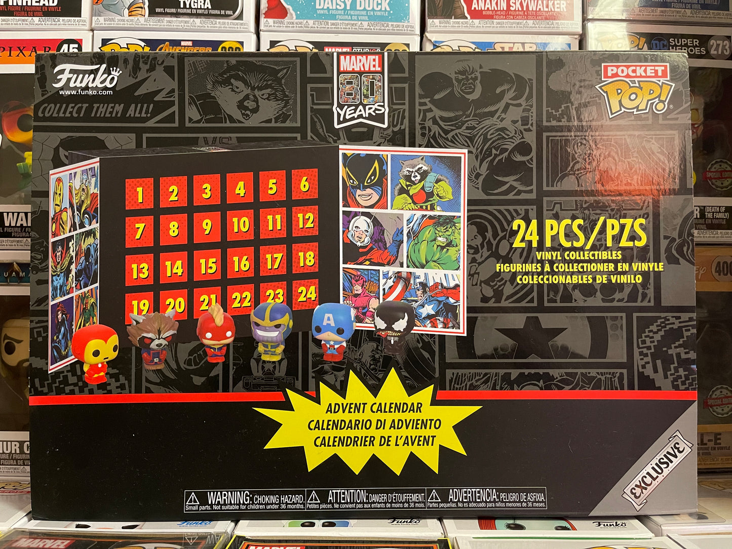 Calendario de Adviento 2019: 80.º aniversario de Marvel, 24 piezas Minis abovedadas