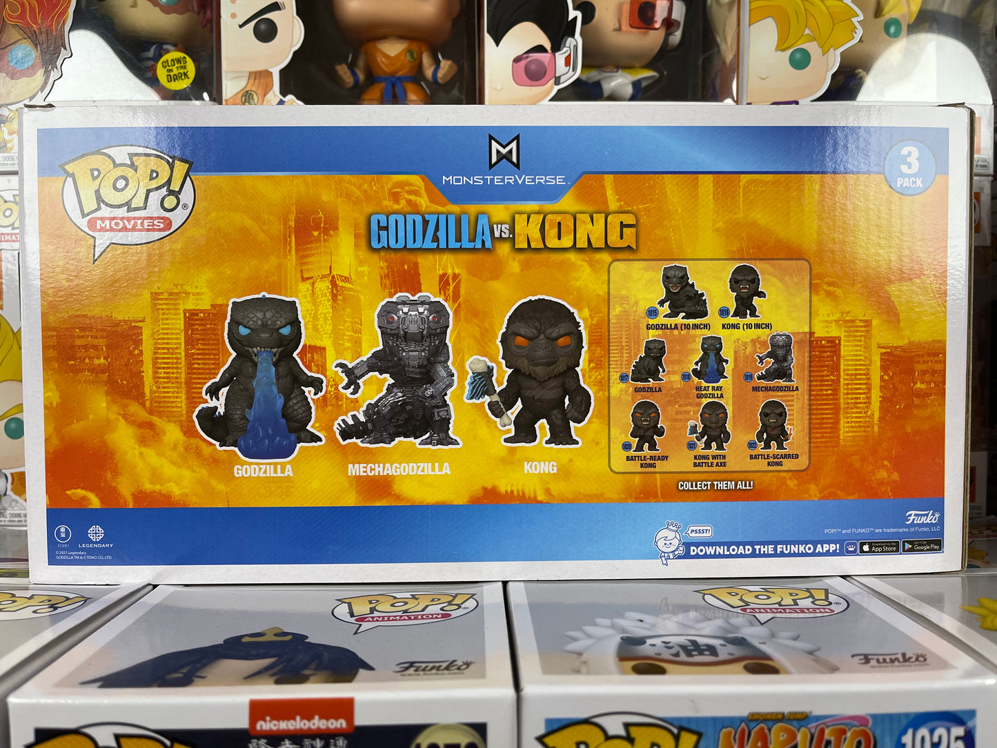 Godzilla VS Kong - Godzilla / Mechagodzilla / Kong (paquete de 3)