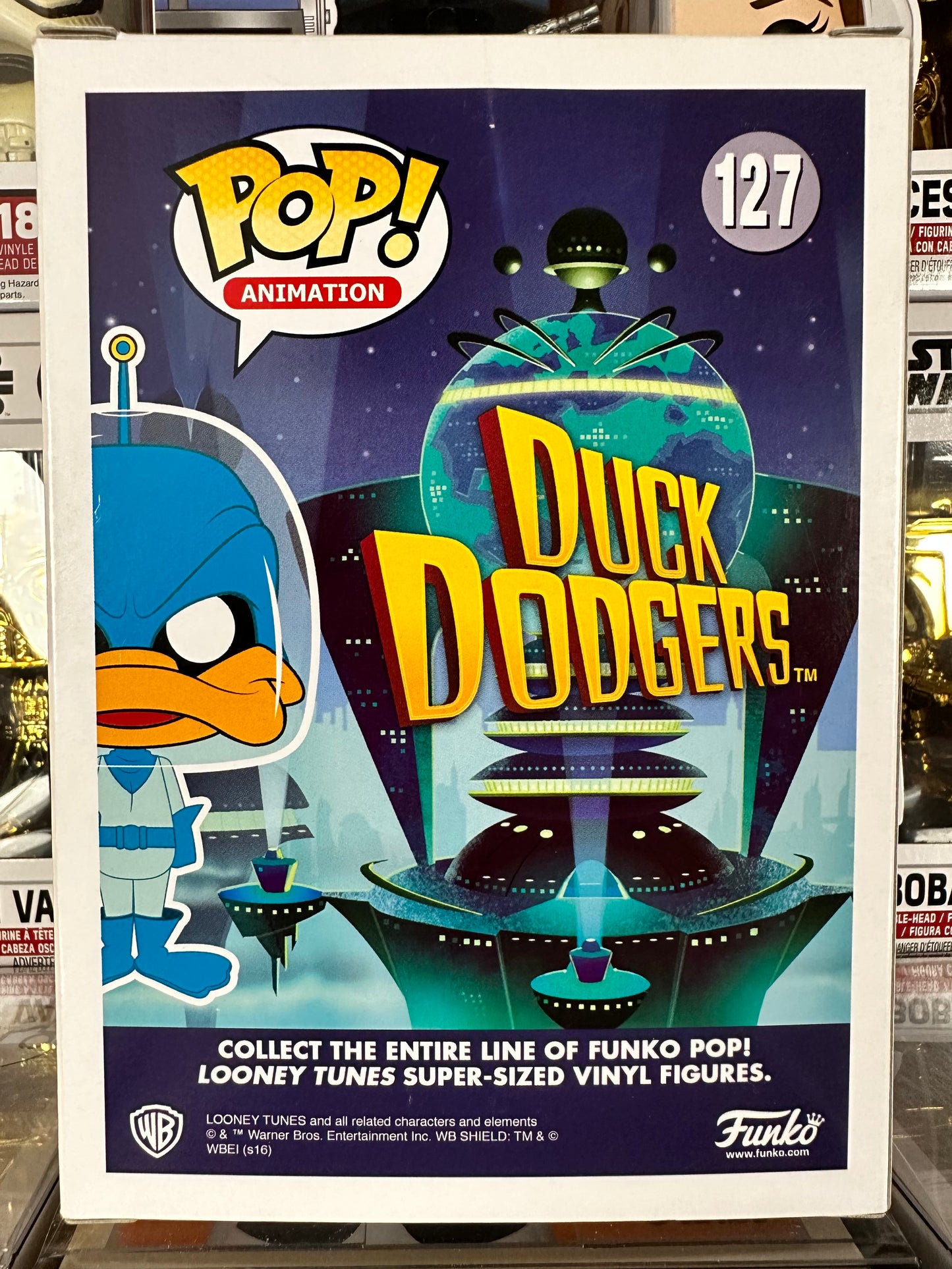 Duck Dodgers - Duck Dodgers (Green) (Glow in the Dark) (127) Funko Shop Exclusive Vaulted