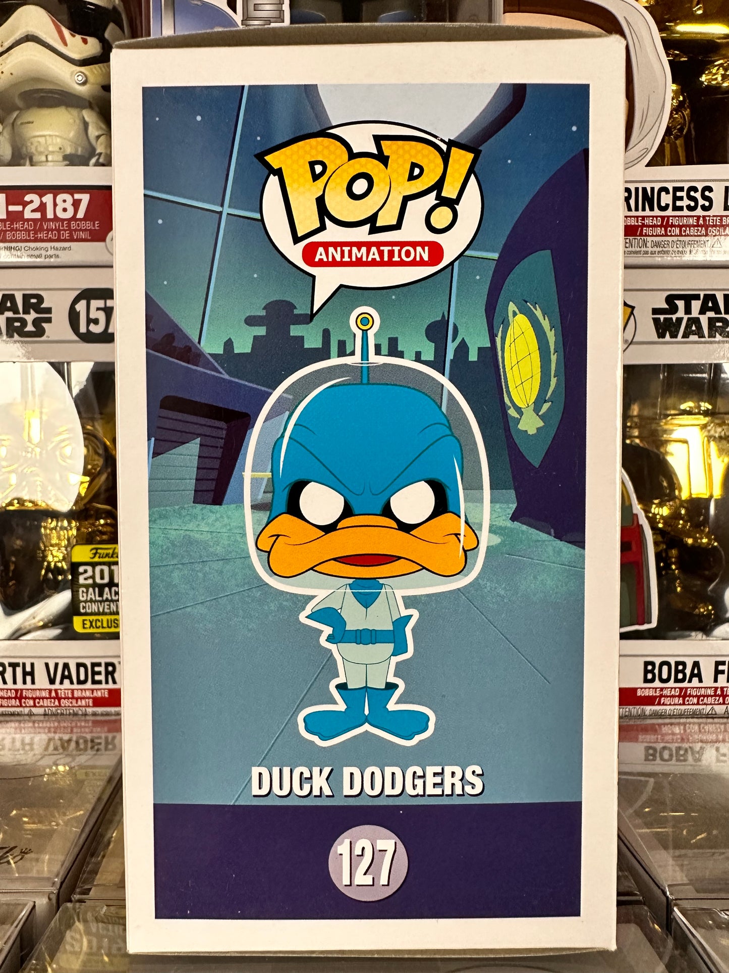 Duck Dodgers - Duck Dodgers (Green) (Glow in the Dark) (127) Funko Shop Exclusive Vaulted
