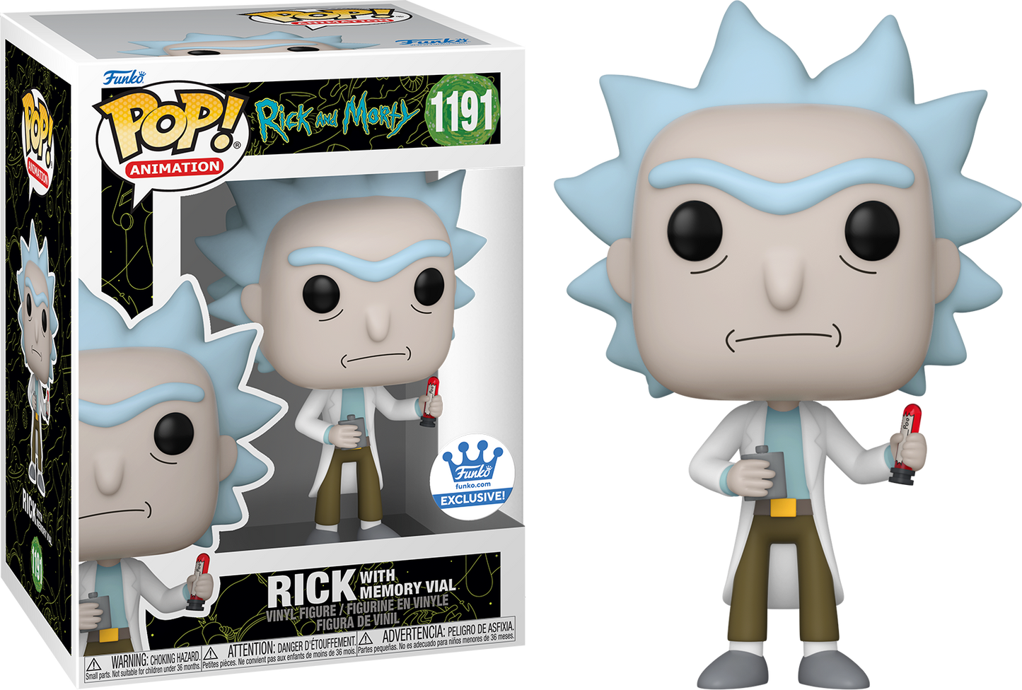 Rick and Morty - Rick with Memory Vial (1191) Funko Shop Exclusive