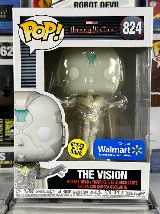 Marvel WandaVision - La visión (brilla en la oscuridad) (824) Pegatina exclusiva de WalMart