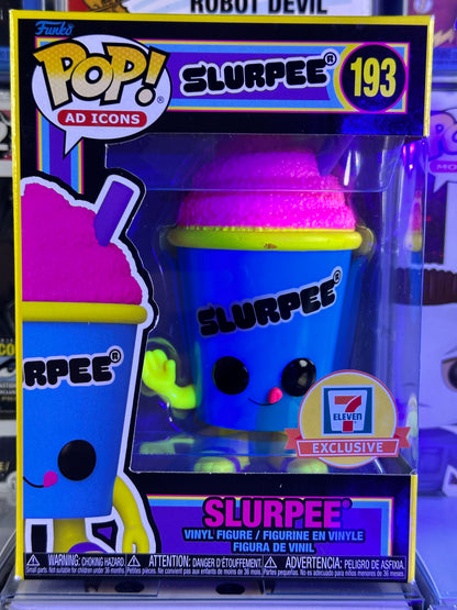 Pop Ad Icons - Slurpee (Blue Cup) (Blacklight) (193) 7 Eleven Exclusive