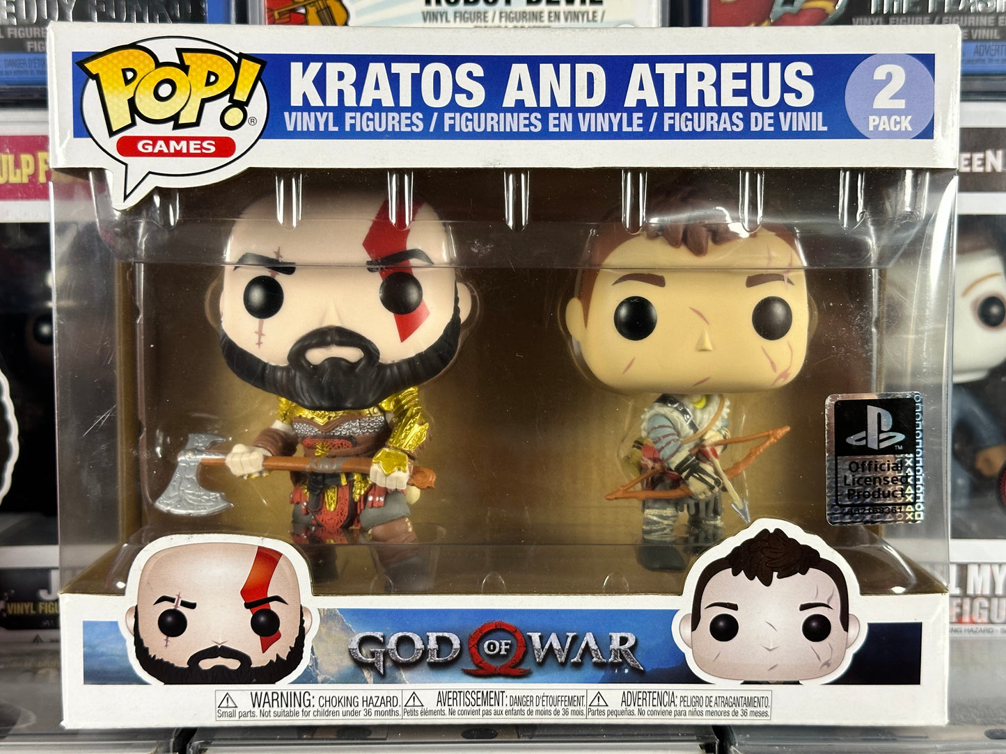 Playstation - God of War - Kratos y Atreus (paquete de 2) abovedado