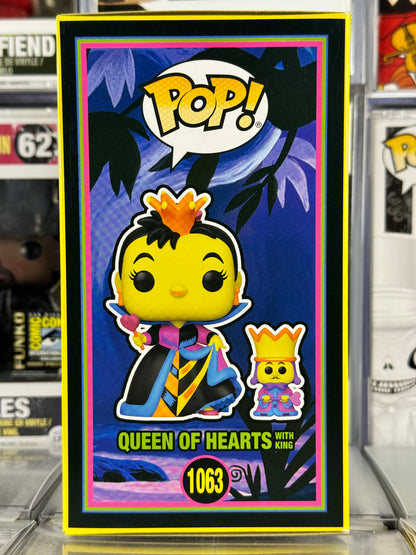 Disney Alice in Wonderland - Queen Of Hearts (w/ King) (Blacklight) (1063) Vaulted Funko Shop Exclusive