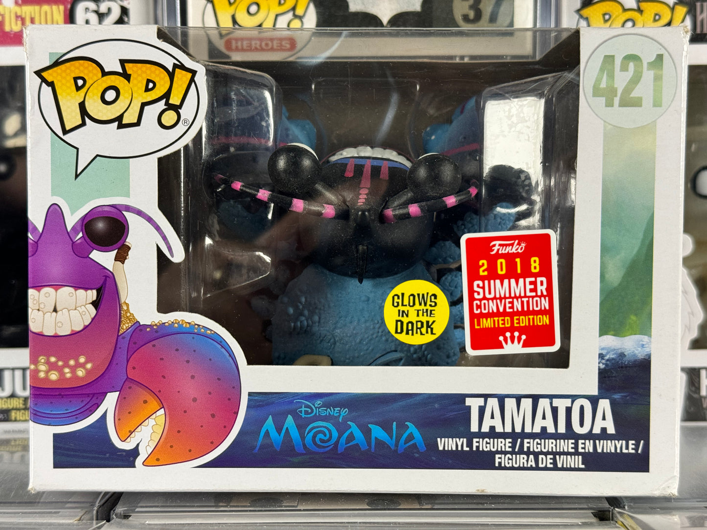 Disney Moana - Tamatoa (Neon) (Glow in the Dark) (421) Vaulted 2018 Summer Convention Exclusive