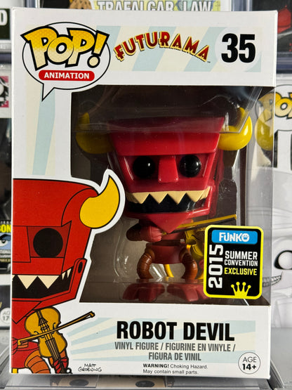 Futurama - Robot Devil (con violín) (35) Exclusivo de la convención de verano 2015 abovedado