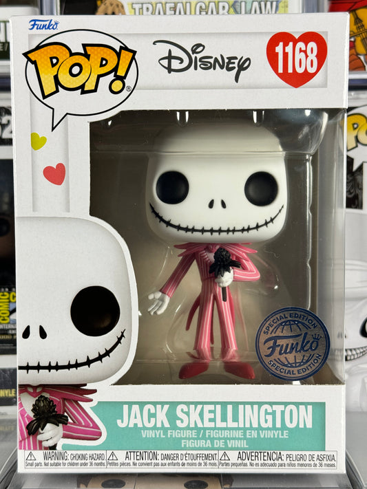 Disney - Tim Burton's The Nightmare Before Christmas - Valentine Jack Skellington (w/ Flower) (Pink Suit) (1168)