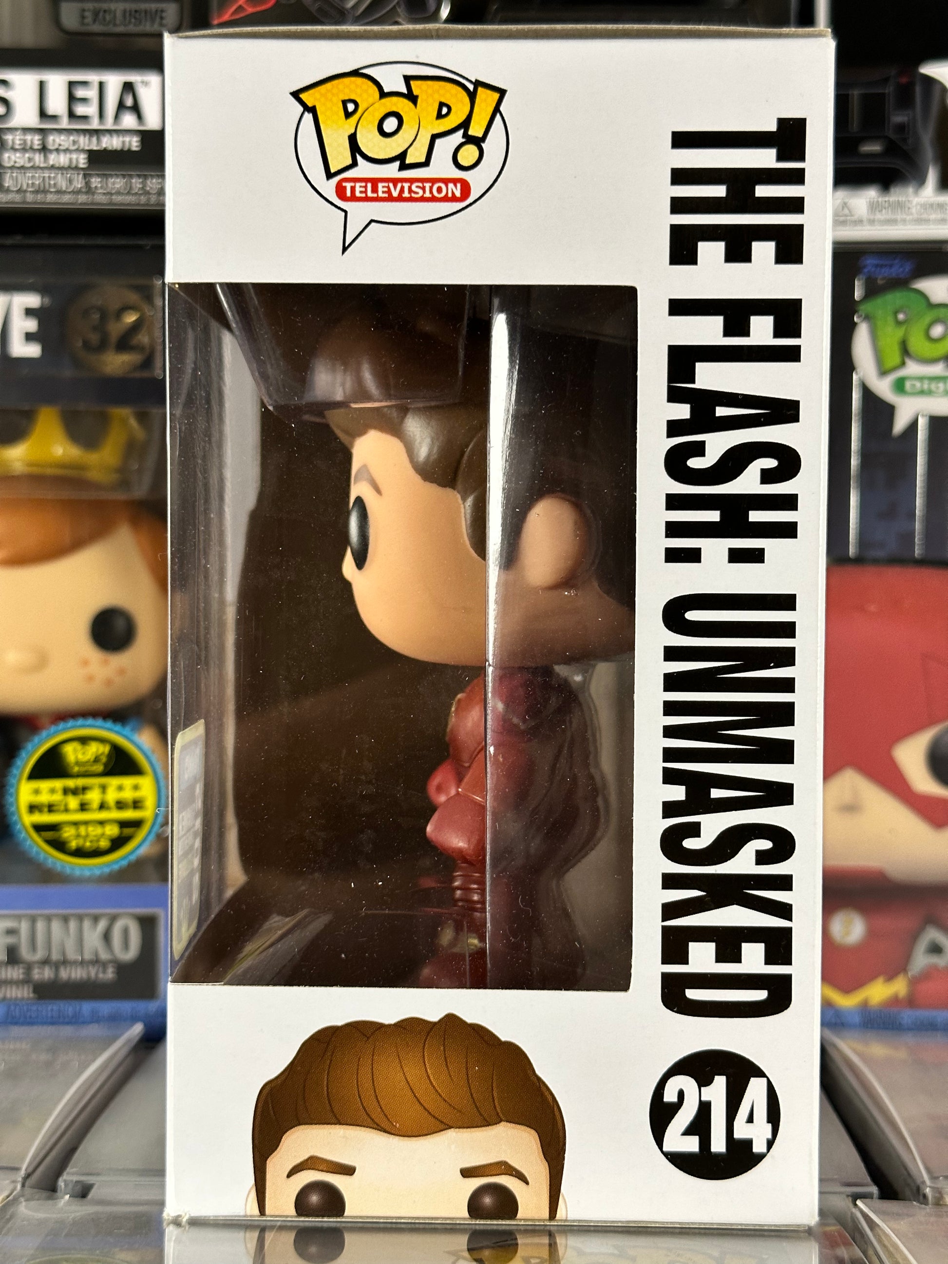 Funko pop the hot sale flash unmasked 214