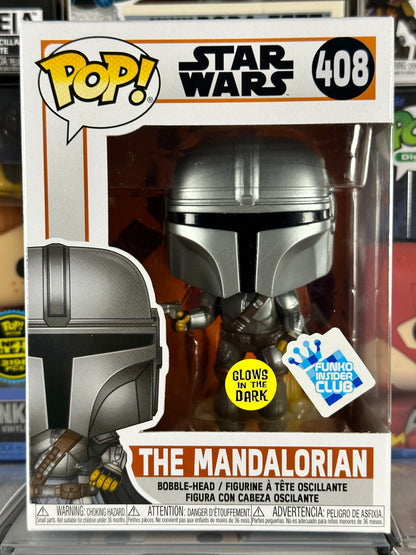 Star Wars - The Mandalorian (Volador) (Brilla en la oscuridad) (408) Funko Insider Club