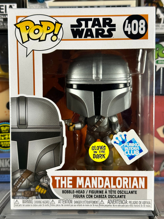Star Wars - The Mandalorian (Volador) (Brilla en la oscuridad) (408) Funko Insider Club