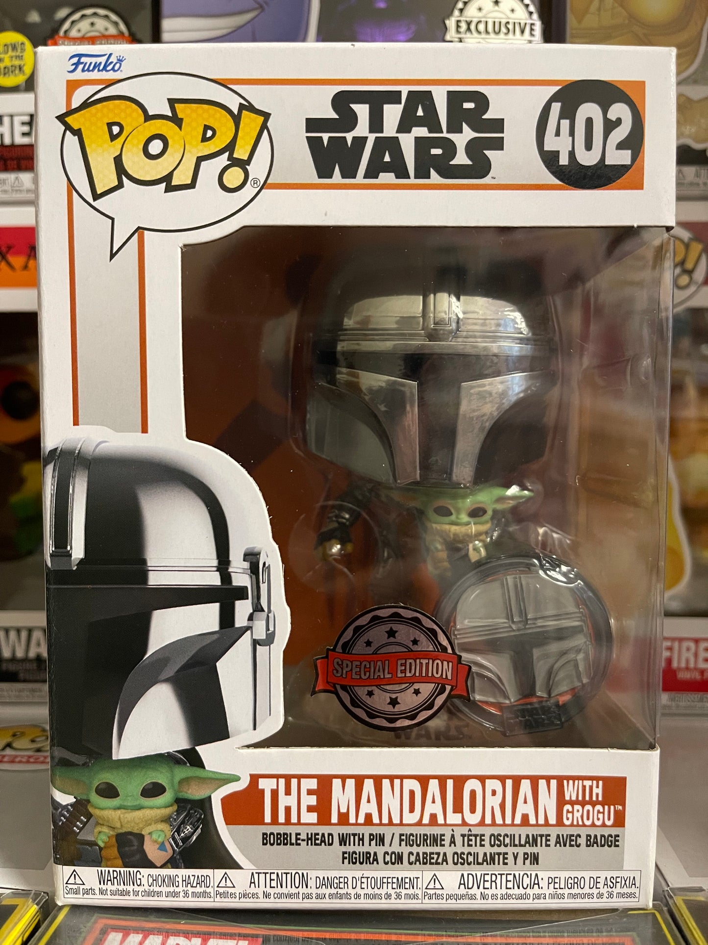 Buy Funko Pop! Star Wars The Mandalorian flying with The Child 402
