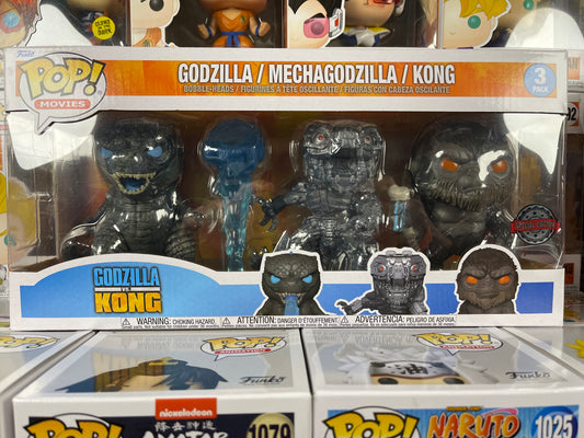 Godzilla VS Kong - Godzilla / Mechagodzilla / Kong (paquete de 3)