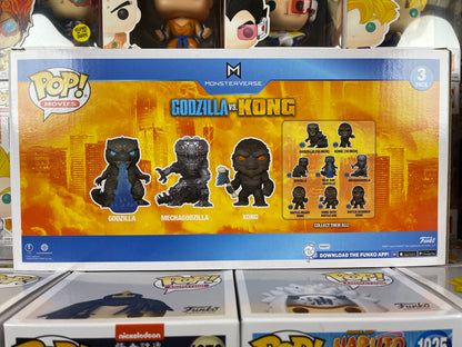 Godzilla VS Kong - Godzilla / Mechagodzilla / Kong (paquete de 3)
