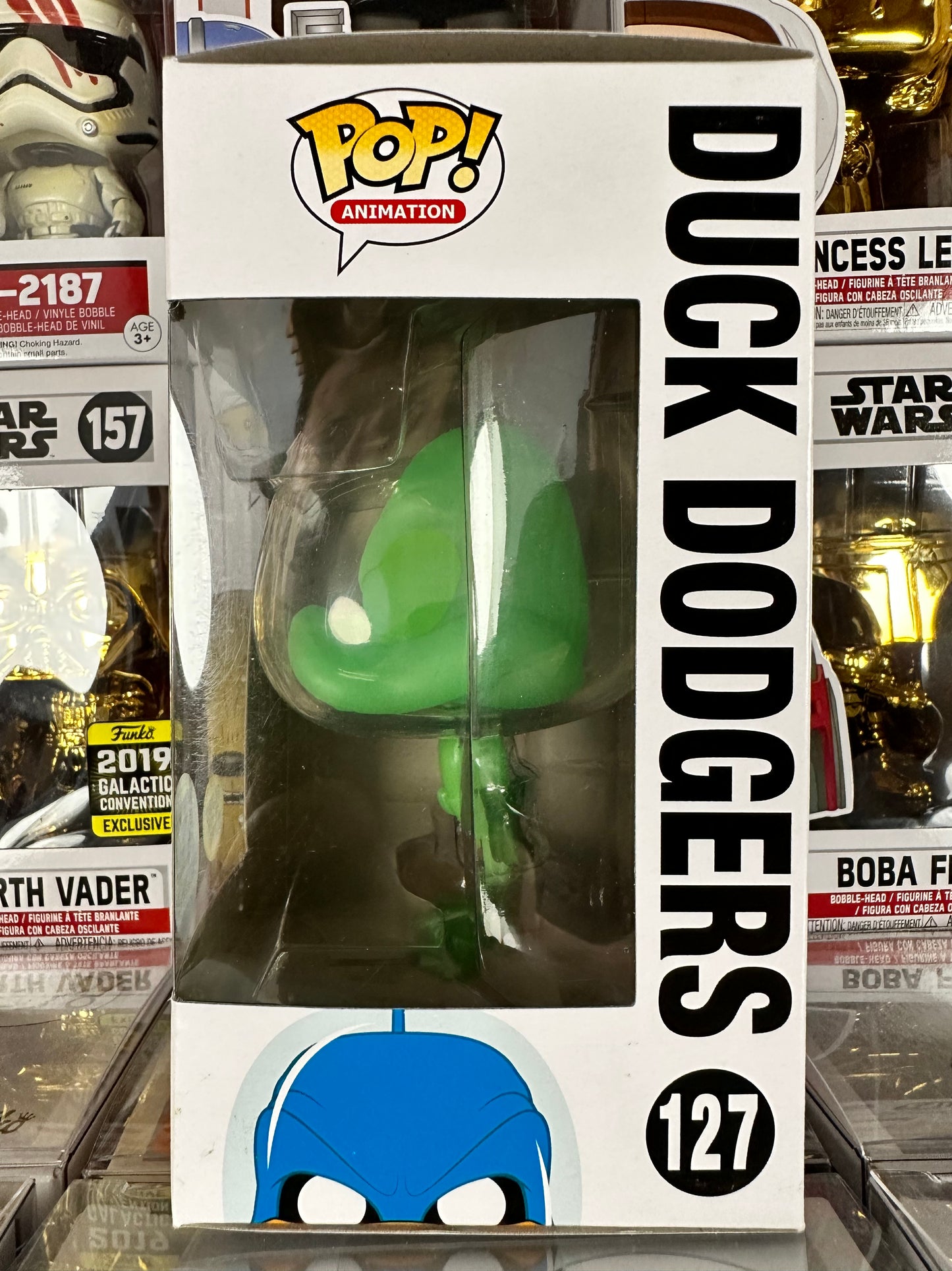 Duck Dodgers - Duck Dodgers (Green) (Glow in the Dark) (127) Funko Shop Exclusive Vaulted