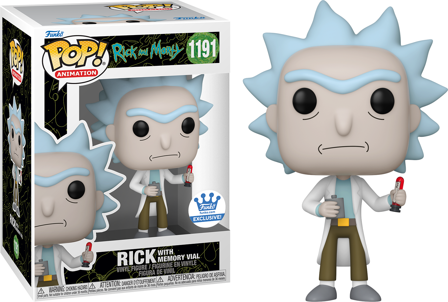 Rick and Morty - Rick with Memory Vial (1191) Funko Shop Exclusive ...