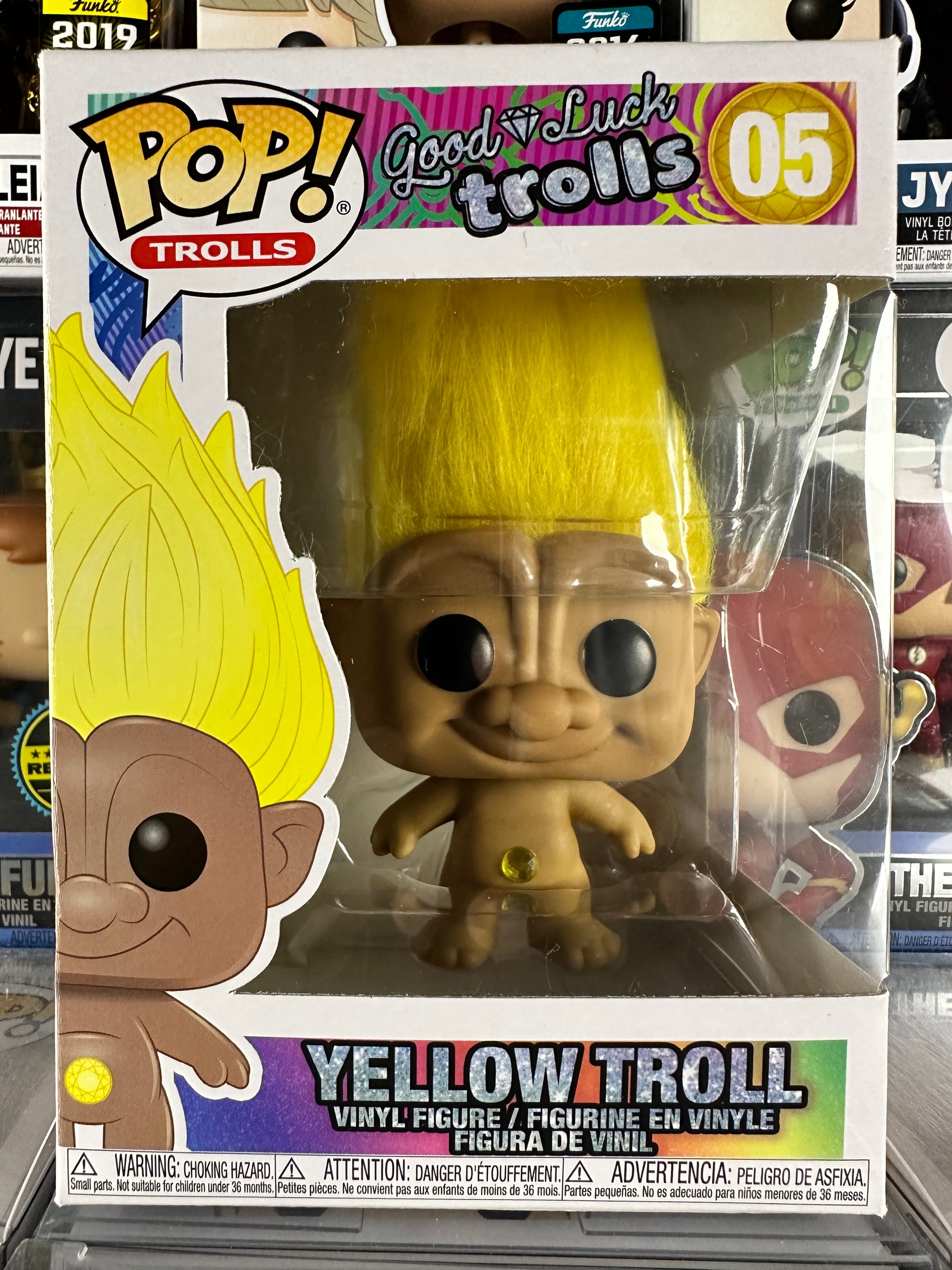 Good Luck Trolls Yellow Troll 05 Vaulted Popsession