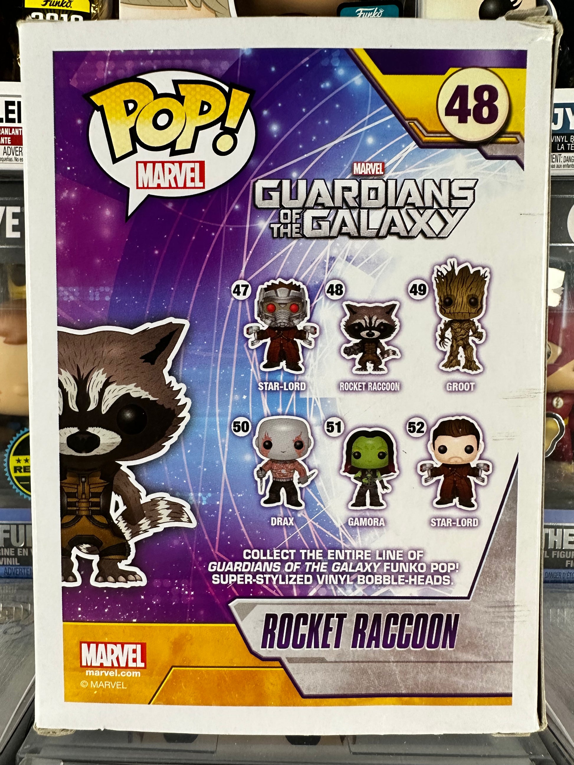 Rocket raccoon sales funko pop 48
