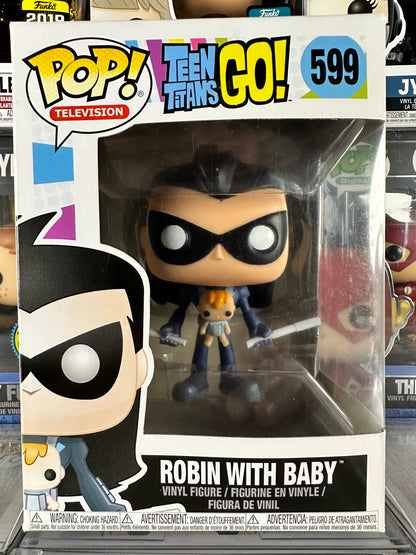 ¡Los jóvenes titanes van! - Robin con bebé (559) abovedado