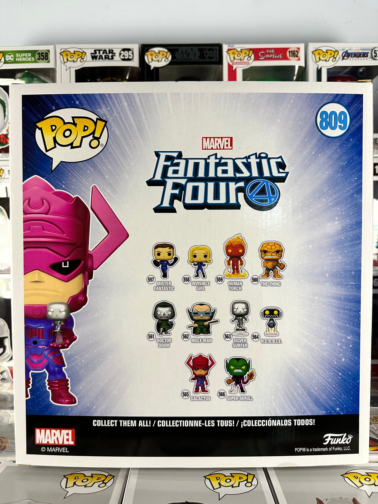 Marvel Fantastic Four - 10" - Galactus with Silver Surfer (Metallic) (809)