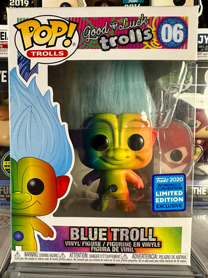 Good Luck Trolls - Blue Troll (Rainbow) (03) 2020 Wondrous Convention Exclusive