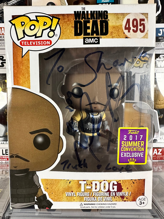 The Walking Dead - T-Dog (495) (2017 Summer Convention Exclusive) SIGNED BY IRONE SINGLETON Vaulted