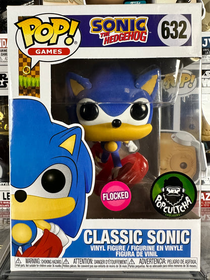 Sonic the Hedgehog - Classic Sonic (Flocked) (632) Popcultcha Exclusive