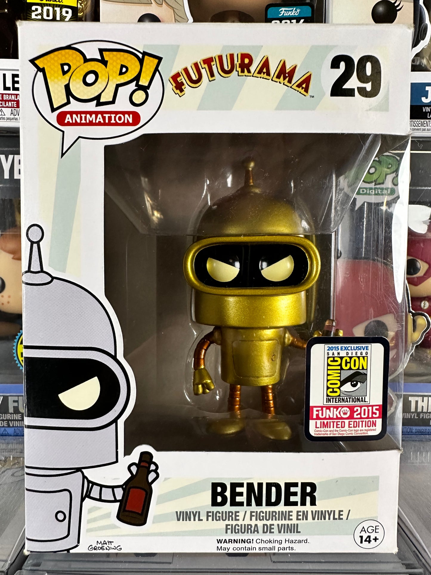 Futurama - Bender (Gold) (29) 2015 SDCC Exclusive Vaulted